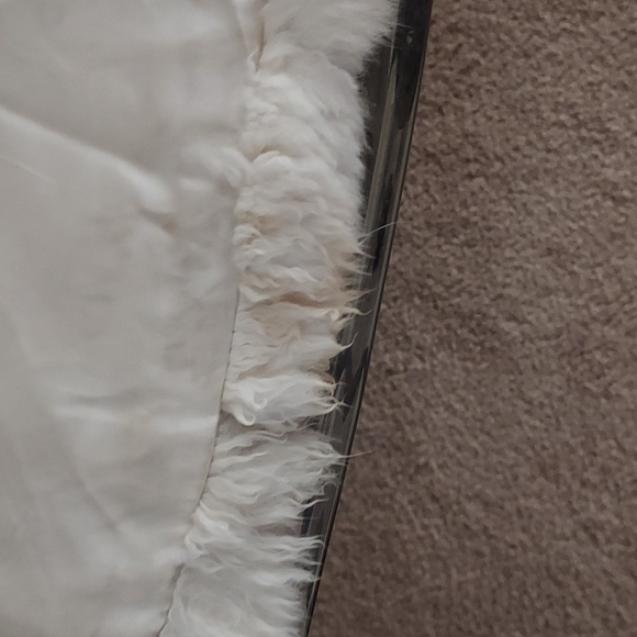 Vintage Rabbit Fur Short Jacket Dyed White Brown Completely Lined - Picture 6 of 16